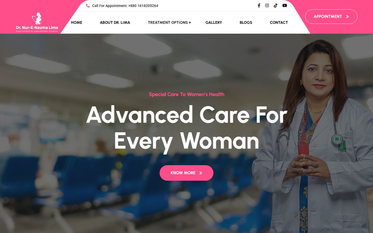 Dr Nazma Lima — Medical practice site