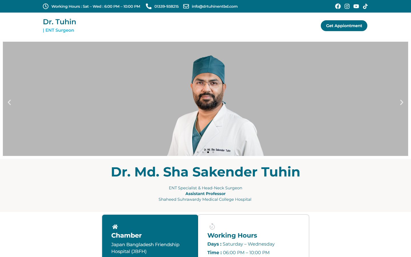 Dr Tuhin — ENT — ENT specialist — Dhaka